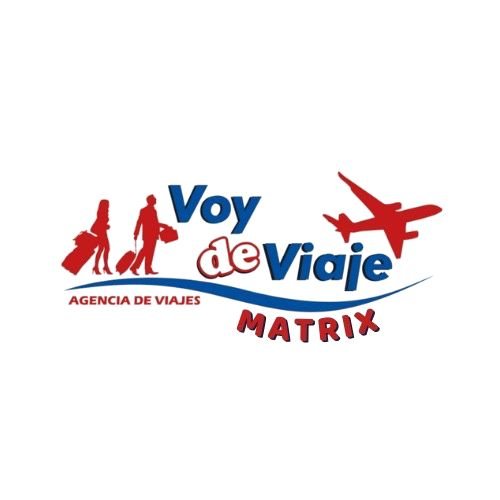 Logo voy de viaje con matrix